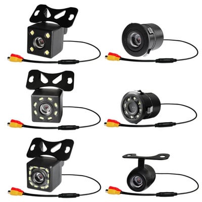 Automobilio galinio vaizdo kamera naktinio matymo atbulinės eigos automatinio parkavimo kamera CCD vandeniui atspari LED automatinė atsarginė monitorius HD vaizdo įrašas 170 laipsnių