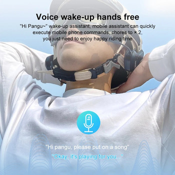 Ακουστικά με κράνος Bluetooth μοτοσικλέτας Αδιάβροχο φωνητικό έλεγχο 400mAh 5.0BT Hands-free Call Music Player Ηχείο για γυναίκες άνδρες