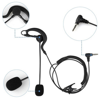 1 бр. 3,5 mm/Type-C слушалка с кука за ухо за мотоциклетни интерком слушалки V6 Pro/V4 плюс универсално сдвояване