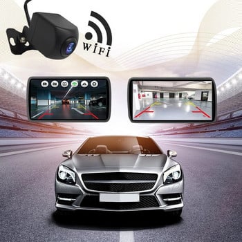 Безжична автомобилна камера за задно виждане WIFI 170 градуса HD нощно виждане WiFi камера за заден ход Dash Cam за iPhone Android 12V 24V Автомобили