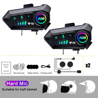 Bluetooth 5.3 Ακουστικά κράνους Ασύρματο κιτ τηλεφώνου κλήσεων hands-free Μοτοσικλέτα Αδιάβροχο ακουστικό MP3 Ηχείο αναπαραγωγής μουσικής για Moto