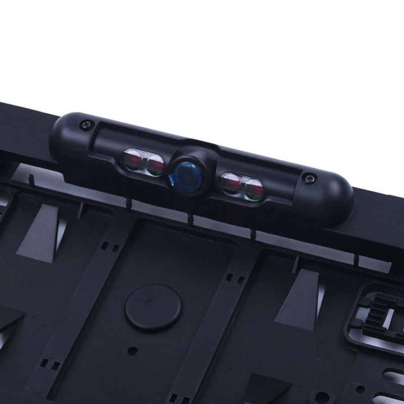 Auto Parktronic EU automašīnas numura zīmes rāmis Atpakaļskata kamera HD nakts redzamības atpakaļskata kamera atpakaļgaitas kamera ar 4 infrasarkano gaismu