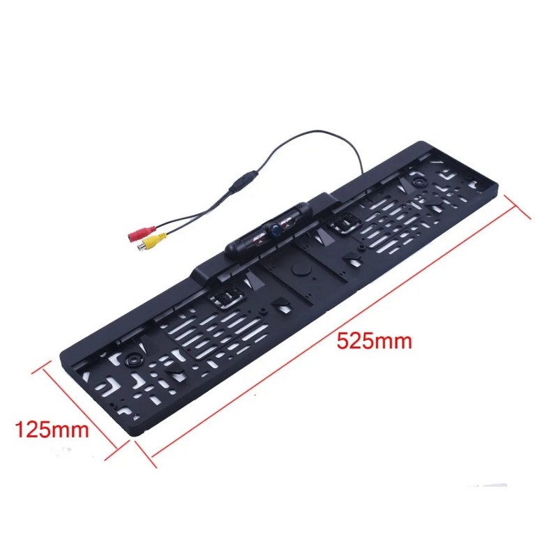 Auto Parktronic EU automašīnas numura zīmes rāmis Atpakaļskata kamera HD nakts redzamības atpakaļskata kamera atpakaļgaitas kamera ar 4 infrasarkano gaismu