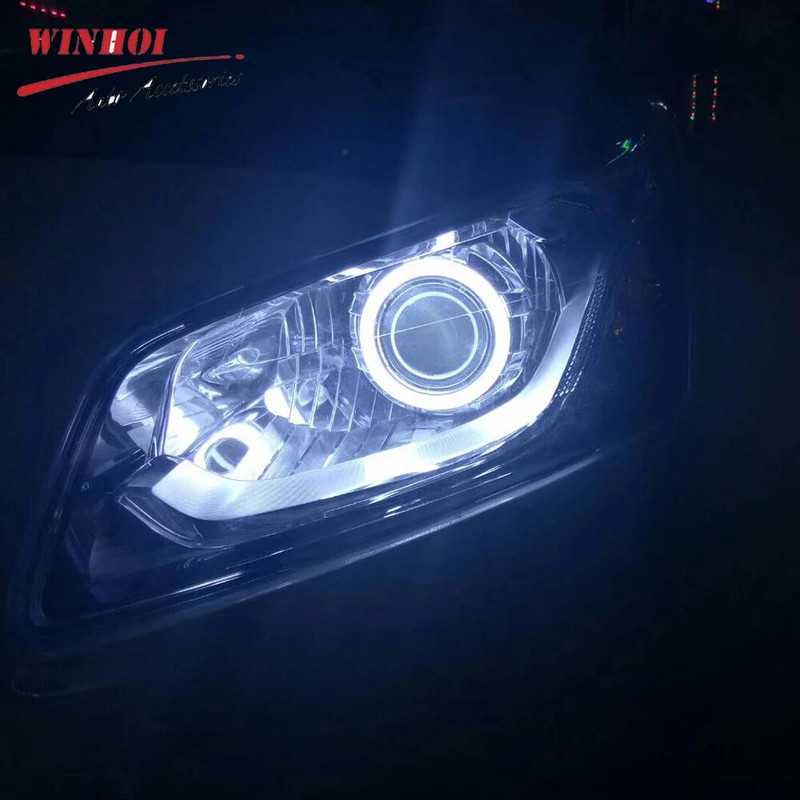 Led Angel Eyes Baltos Raudonos Mėlynos Geltonos Moto Halo Žiedo Šviesos Angelo Eye Priekinis žibintas DRL Dienos važiavimo lempa Led Lemputė Automobilių priedai
