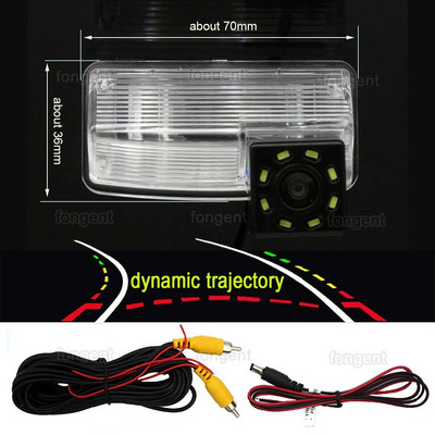 1280*720 Fisheye atpakaļskata kamera Toyota Corolla E120/E130 2001 2007 Verso 2004 2009 Automašīnas atpakaļgaitas stāvvietas piederumi