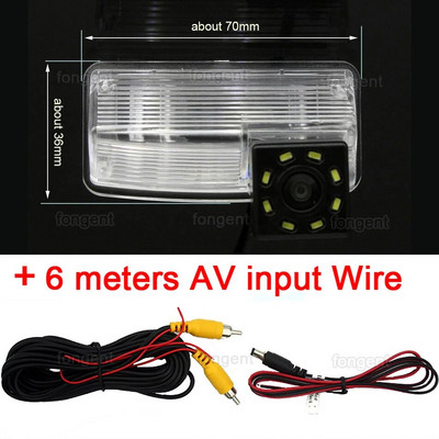 1280*720 Fisheye atpakaļskata kamera Toyota Corolla E120/E130 2001 2007 Verso 2004 2009 Automašīnas atpakaļgaitas stāvvietas piederumi