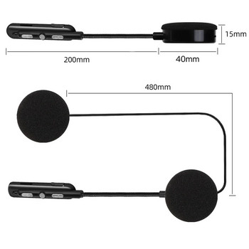M5h Bluetooth 5.0 Слушалки за мотоциклетна каска Водоустойчиви мото слушалки Безжични стерео слушалки Високоговорител Хендсфри Слушалки за каска