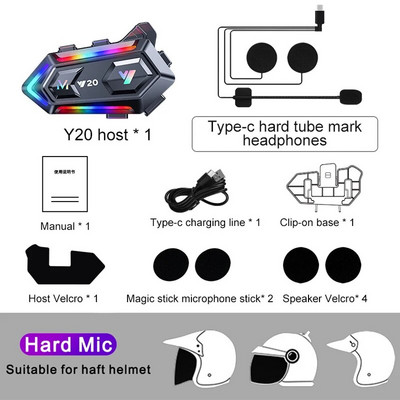 16 režiimi RGB Light 2023 uus kiiver peakomplekt mootorratta Bluetooth 5.3 1000mah IPX6 müra vähendamise Moto juhtmevabad tarvikud