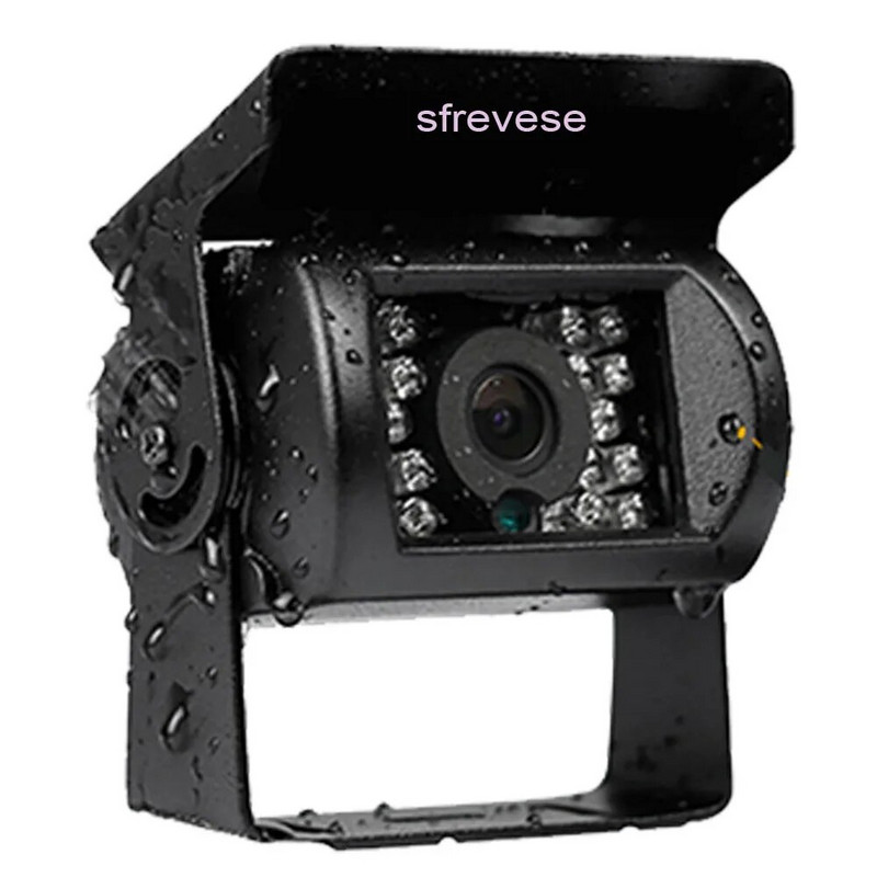 Οθόνη LCD αυτοκινήτου 4,3", Αδιάβροχη 18 LED IR Night Vision Backup Κάμερα στάθμευσης Κιτ πίσω όψης 10M καλώδιο 12V-24V