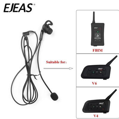 1Pcs EJEAS Referee Слушалки за поставяне в ушите Пълен дуплекс за EJEAS V6 V4 Plus FBIM Интеркоми 3,5 мм/Тип-C По избор