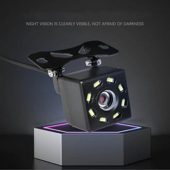 1 τεμ Κάμερα οπίσθιας όψης αυτοκινήτου 4 LED 8 12 LED νυχτερινή όραση με όπισθεν Οθόνη αυτοκινήτου στάθμευσης CCD αδιάβροχο βίντεο HD 170 μοιρών