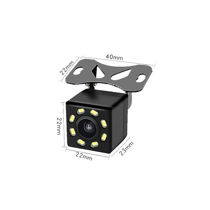 1vnt automobilio galinio vaizdo kamera 4 LED 8 12 LED naktinio matymo atbulinės eigos automatinis parkavimosi monitorius CCD atsparus vandeniui 170 laipsnių HD vaizdo įrašas