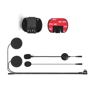 Motocikla ķivere domofona austiņas, 2. daļa austiņās ar cieto un mīkstu mikrofonu + klipšiem Teleheer V6 Plus