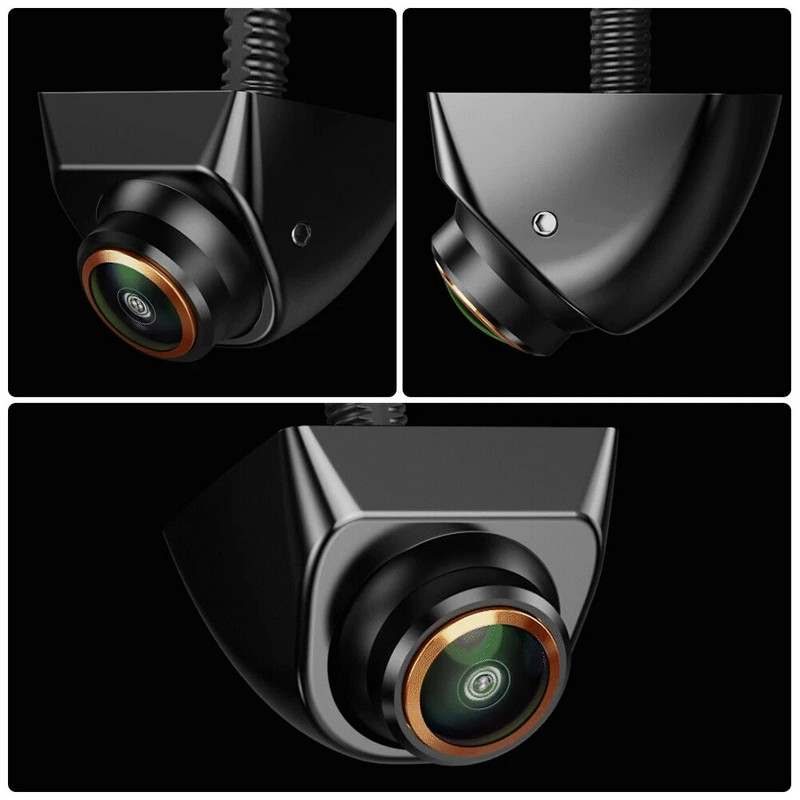 DC 12V ~ 24V automobilio atsarginė / priekinio / šoninio vaizdo kamera su gairėmis AHD 1080P atbulinės eigos kameros reguliuojamas objektyvas, skirtas automobilio priekabai kemperiui