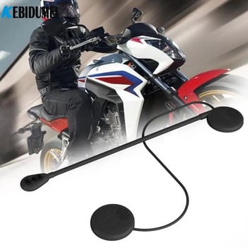 Kebidumei Moto Helmet Headset Bluetooth 5.0 Ultra-Thin Motorcycle Earphones Безжичен високоговорител Слушалки Handsfree Call Възпроизвеждане на музика