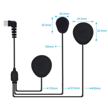 Fodsports BT-S2 S3 κράνος Ακουστικό ενδοεπικοινωνίας Ακουστικό τύπου γ Διασύνδεση Μοτοσικλέτας Ασύρματο ενδοεπικοινωνία Bluetooth Σκληρό/μαλακό μικρόφωνο