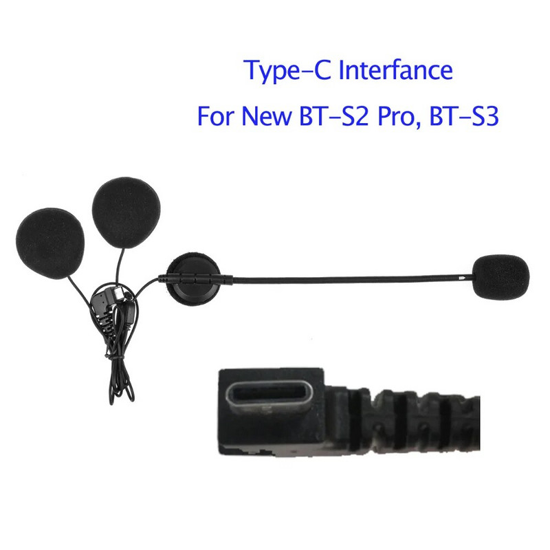 Fodsports BT-S2 S3 Kaciga Interkom Slušalica Slušalica tip-c Sučelje Motocikl Bežični Bluetooth Interfon Tvrdi/Meki Mikrofon