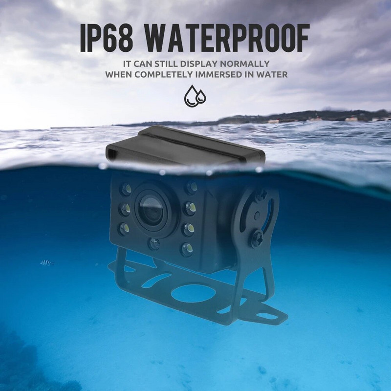 MJDOUD auto tahavaatekaamera monitoriga veoautode pakkimiseks 24 V öövaateline veekindel kaamera 5-tollise HD-ekraaniga Lihtne paigaldada