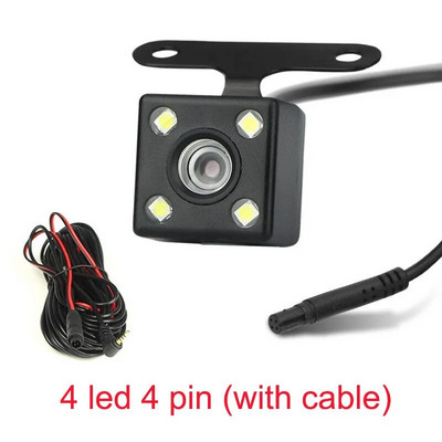 Κάμερα οπισθοπορείας αυτοκινήτου 4 PIN Full HD με φως 170 μοιρών 12 LED νυχτερινή όραση Γωνία θέασης Μπροστινή κάμερα οπισθοπορείας