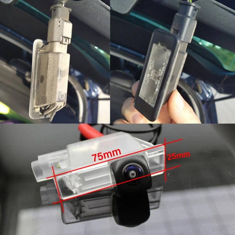 HD 1280*1080 Fisheye atpakaļskata kamera Peugeot 208 2012 2013 2014 2015 2016 2017 2018 Automašīnas atpakaļgaitas stāvvietas piederumi