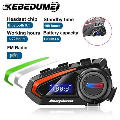 Bluetooth motociklistička kaciga Slušalice Vodootporne FM radio Bežične slušalice Glasovna kontrola Slušalice za smanjenje roise trobojne