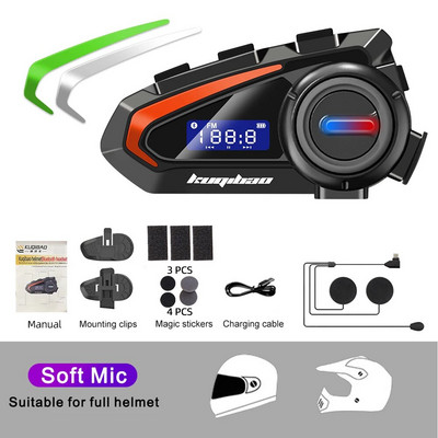 Bluetooth motociklistička kaciga Slušalice Vodootporne FM radio Bežične slušalice Glasovna kontrola Slušalice za smanjenje roise trobojne