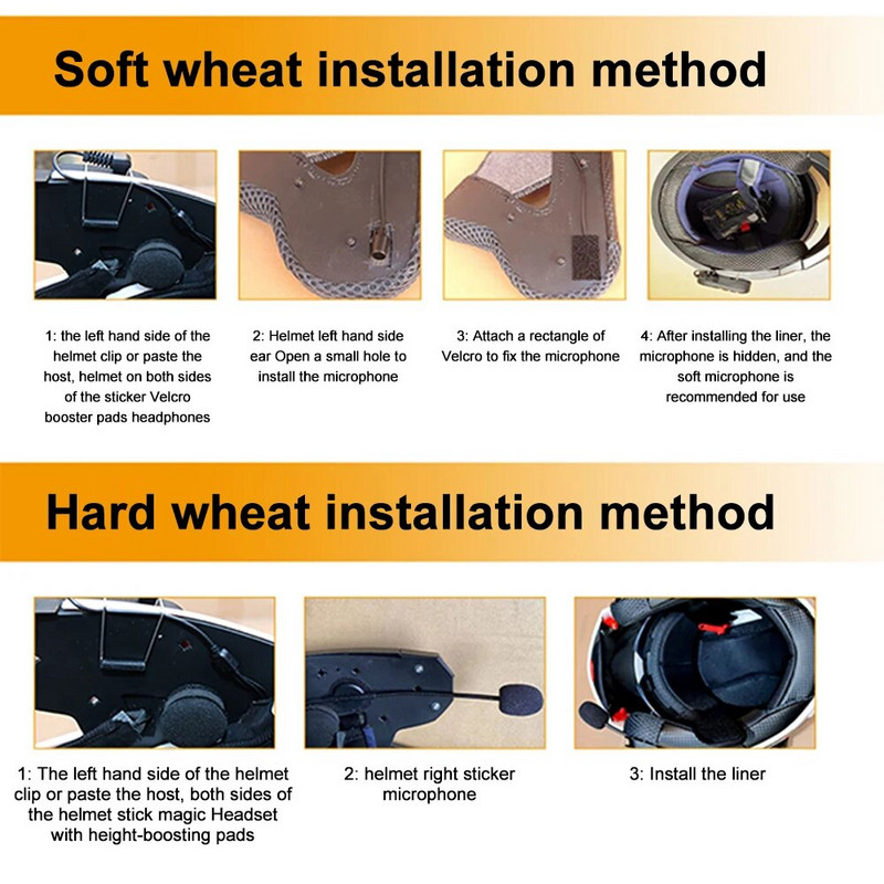 Bluetooth motociklistička kaciga Slušalice Vodootporne FM radio Bežične slušalice Glasovna kontrola Slušalice za smanjenje roise trobojne