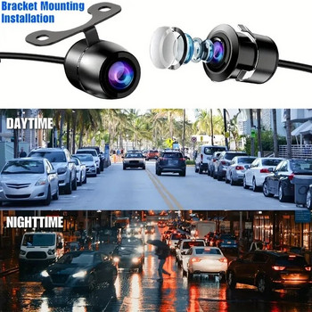 Εφεδρική κάμερα στάθμευσης οπισθοπορείας αυτοκινήτου 4 ακίδων, αδιάβροχη νυχτερινή όραση HD