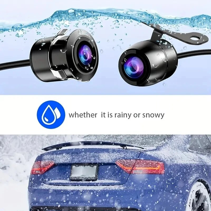 4 kontaktu atpakaļgaitas automašīnas aizmugures skata rezerves stāvvietas kamera, HD nakts redzamības ūdensizturīgs
