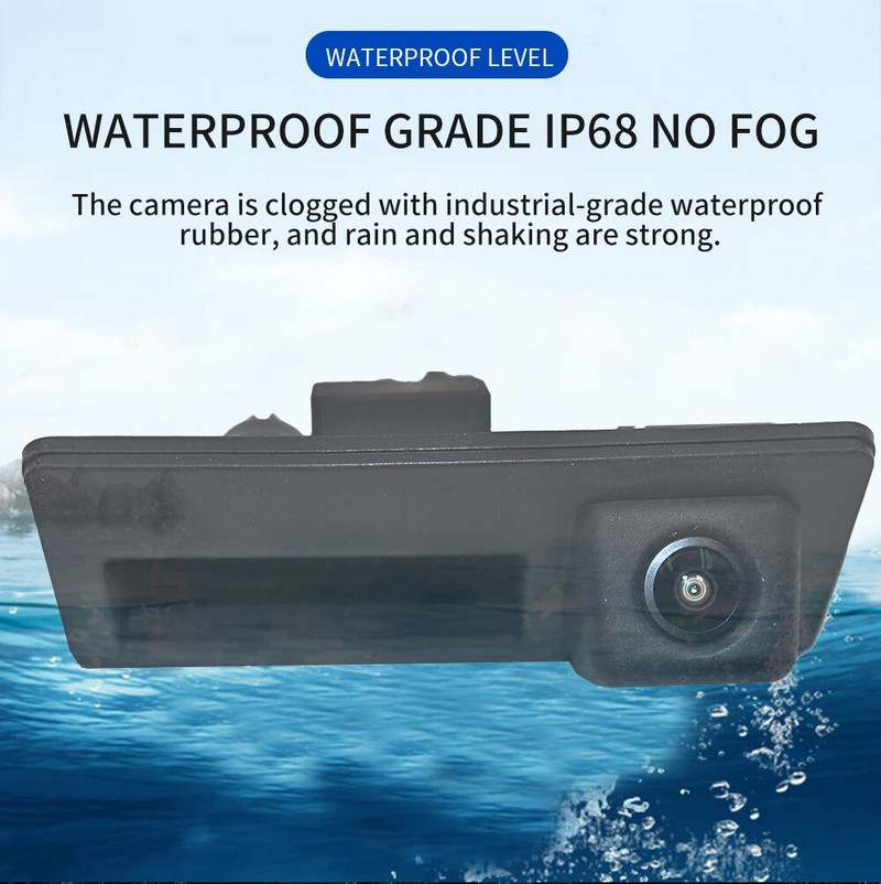 HD CCD automašīnas aizmugurējā skata atpakaļgaitas bagāžnieka roktura kamera VW Passat Audi A4L /6L/3 S5/3 Q3/5/7 Sagitar/Lavida/Tiguan/Touareg