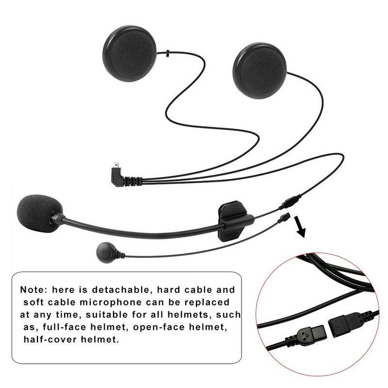 2gab Austiņu mikrofona piederumi 2 vienā austiņu uzvalks priekš T-COM OS T-COMSC FDC-VB COLO TCOM-02 Motocikla ķiveres domofons