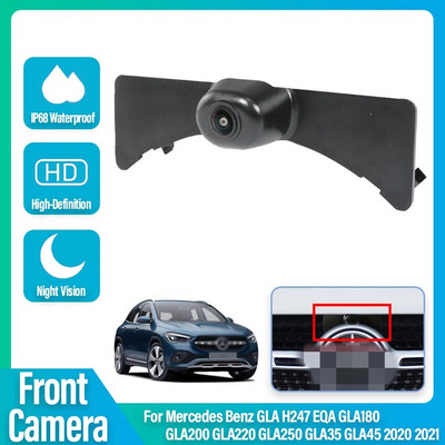 Μπροστινή όψη αυτοκινήτου Κάμερα με θετικό λογότυπο για Mercedes Benz GLA H247 EQA GLA180 GLA200 GLA220 GLA250 GLA35 GLA45 2020 2021