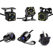 Automobilio galinio vaizdo kamera 170 laipsnių plataus kampo 12V naktinio matymo atgalinis parkavimas vandeniui atsparus CCD LED atsarginis monitorius Universalus