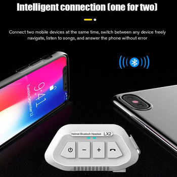 Ultra Thin Horn Bluetooth 5.0 Headset κράνος Άνετα ηχείο Ακουστικά μοτοσικλέτας Τύπος C Θύρα Moto Ασύρματο ακουστικό