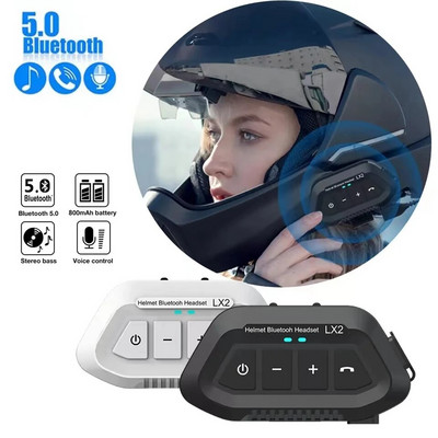 Ултра тънък клаксон Bluetooth 5.0 Слушалки за каска Удобен високоговорител Мотоциклетни слушалки Тип C порт Мото слушалки Безжични