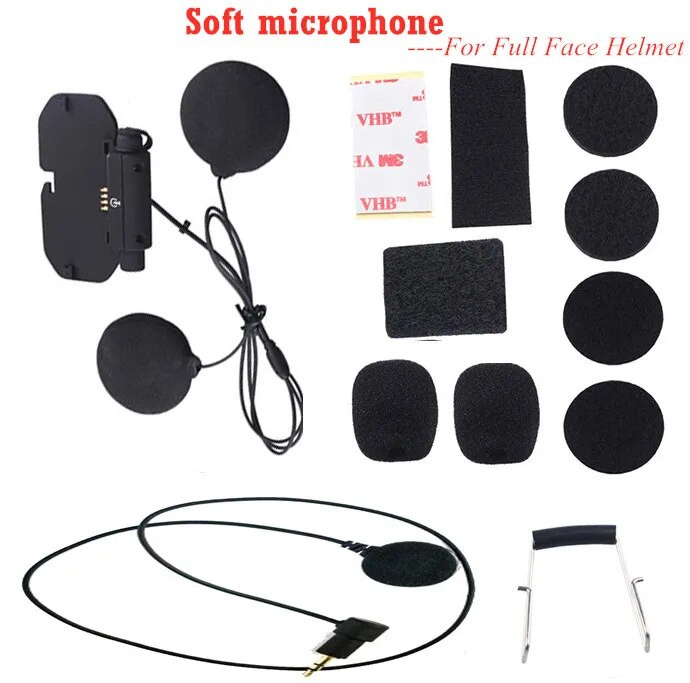 Vimoto zīmola oriģinālās Vimoto V8 ķiveres ar Bluetooth saderīgas austiņu pamatnes cietā/mīkstā mikrofona komplekta piederumi