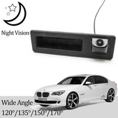 CCD HD AHD bagāžnieka roktura atpakaļskata kamera BMW 7. sērijas F01 F02 F03 2008-2015 automašīnas atpakaļgaitas parkošanās monitoram nakts redzamības