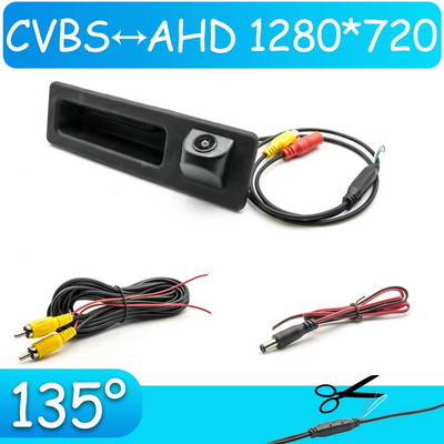CCD HD AHD bagāžnieka roktura atpakaļskata kamera BMW 7. sērijas F01 F02 F03 2008-2015 automašīnas atpakaļgaitas parkošanās monitoram nakts redzamības