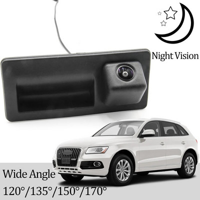 CCD HD AHD Fisheye Rear View Camera For Audi Q5 2010 2011 2012 2013 2014 2015 2016 2017 2018 Car Trunk Handle Reverse Monitor