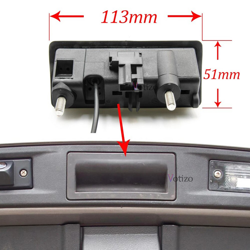 CCD HD AHD Zivju acs atpakaļskata kamera Audi Q5 2010 2011 2012 2013 2014 2015 2016 2017 2018 automašīnas bagāžnieka roktura atpakaļgaitas monitors