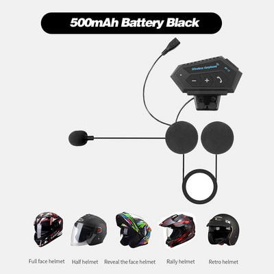 BT12 ūdensizturīga motocikla ķivere ar Bluetooth saderīgas austiņas Bezvadu brīvroku motoaustiņas Mūzikas ķivere Brīvroku zvans MP3