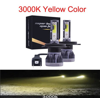 PAMPSEE 2Tk mini H7 H4 LED pirn Auto esituli H11 H1 H8 H3 H9 9005/HB3 9006/HB4 Hi-Lo Beam 72W 12000LM Auto Esitule LEDid 6000K