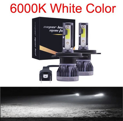 PAMPSEE 2Tk mini H7 H4 LED pirn Auto esituli H11 H1 H8 H3 H9 9005/HB3 9006/HB4 Hi-Lo Beam 72W 12000LM Auto Esitule LEDid 6000K