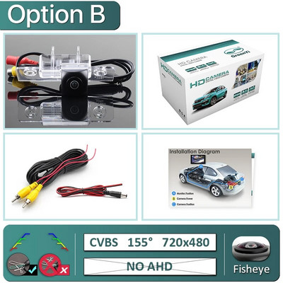 GreenYi 170° 1080P HD AHD transportlīdzekļa atpakaļskata kamera Skoda Octavia 2008-2015 automašīnai