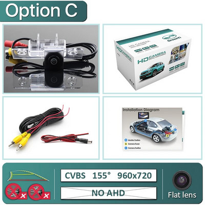 GreenYi 170° 1080P HD AHD transportlīdzekļa atpakaļskata kamera Skoda Octavia 2008-2015 automašīnai