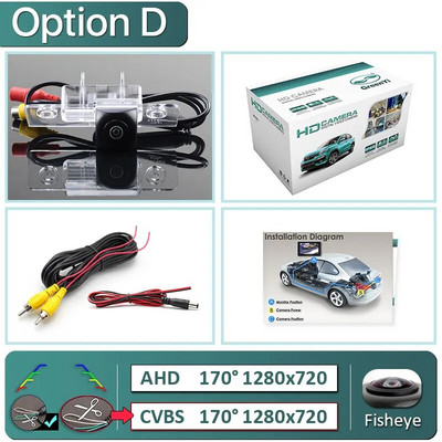 GreenYi 170° 1080P HD AHD transportlīdzekļa atpakaļskata kamera Skoda Octavia 2008-2015 automašīnai