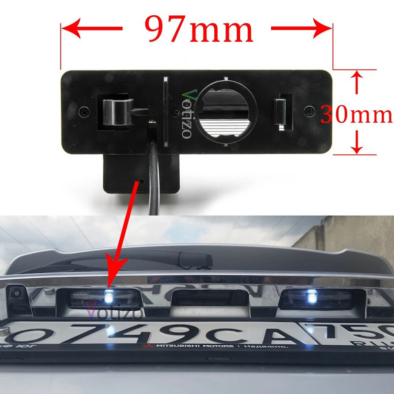 CCD HD AHD Zivju acs atpakaļskata kamera Mitsubishi Pajero Sport MK2 MK3 2008-2018 Automašīnas atpakaļgaitas parkošanās monitors nakts redzamībai