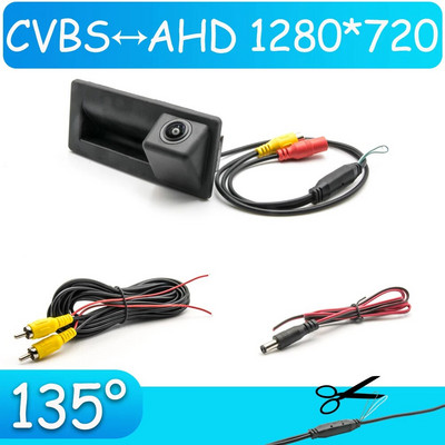 CCD HD AHD bagāžnieka roktura atpakaļskata kamera Volkswagen Caddy 2015 2016 2017 2018 2019 automašīnas rezerves atpakaļgaitas parkošanās monitoram