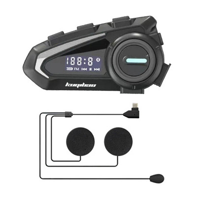 Ψηφιακό κράνος Ακουστικά K20 Bluetooth 5.1 Moto ασύρματο κιτ handsfree με λειτουργία φωνητικού βοηθού μείωσης θορύβου ραδιοφώνου FM