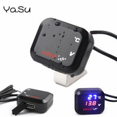 USB-pordi adapteri toiteallika multifunktsionaalne voltmeeter termomeetri toide 12-24V 3A kiirlaadimine 3in1 mootorratta tarvikud